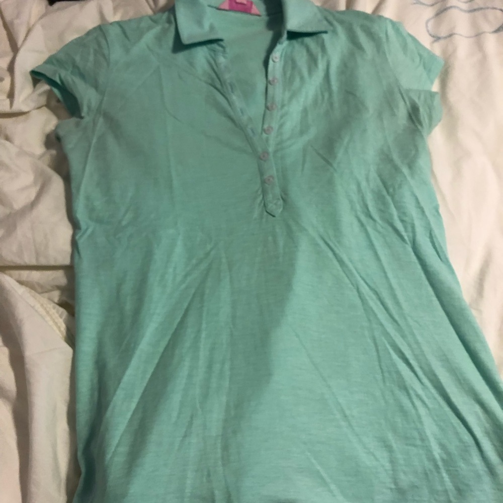 Lilly Pulitzer polo with cap sleeves